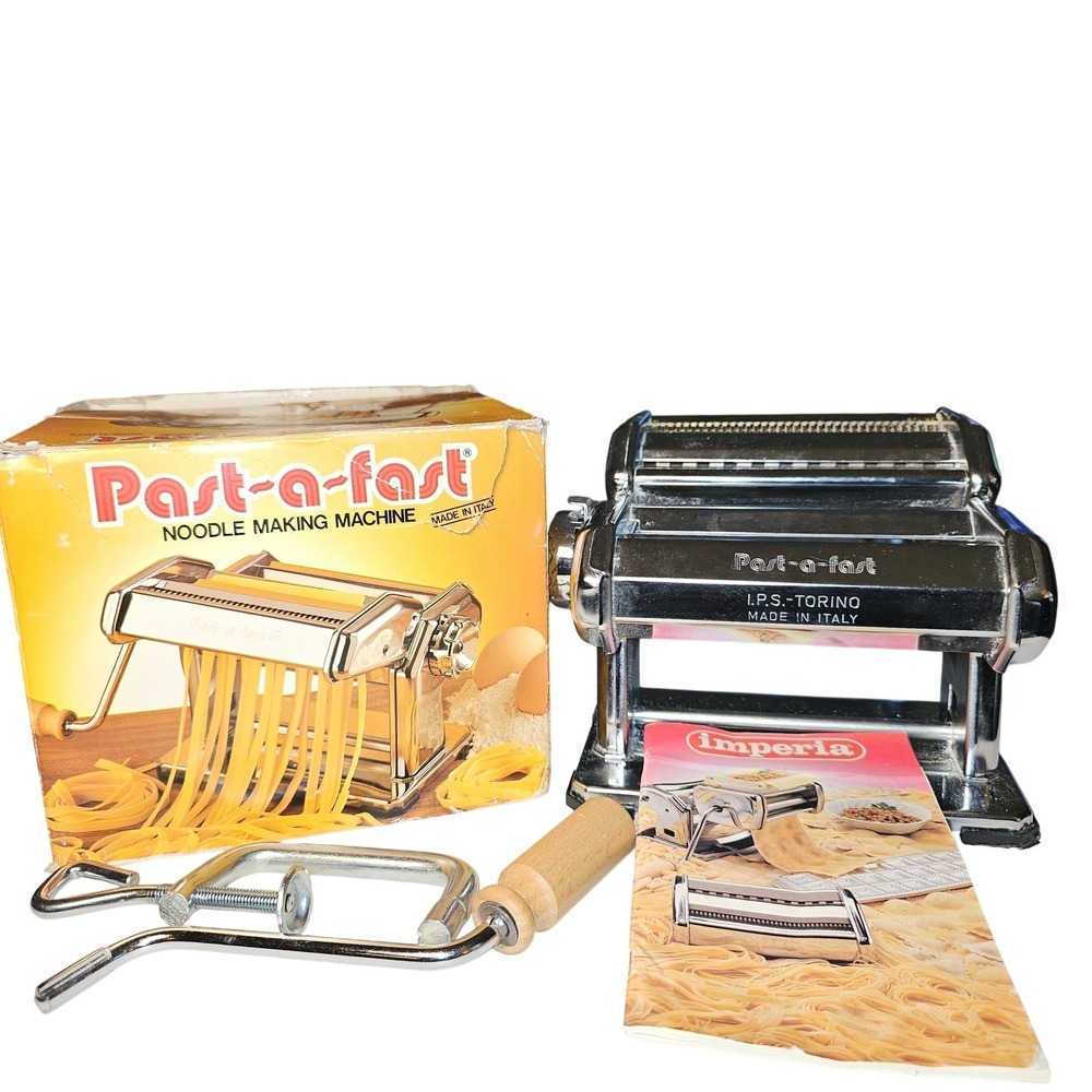 Vintage Imperia Past-a-fast Noodle Making Machine I.P.S. Torino Italy Manual